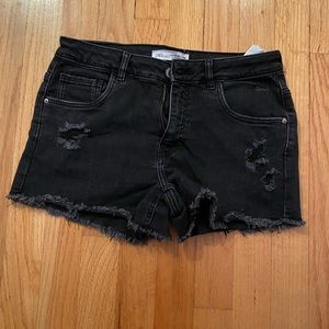 Zara Black Denim Shorts